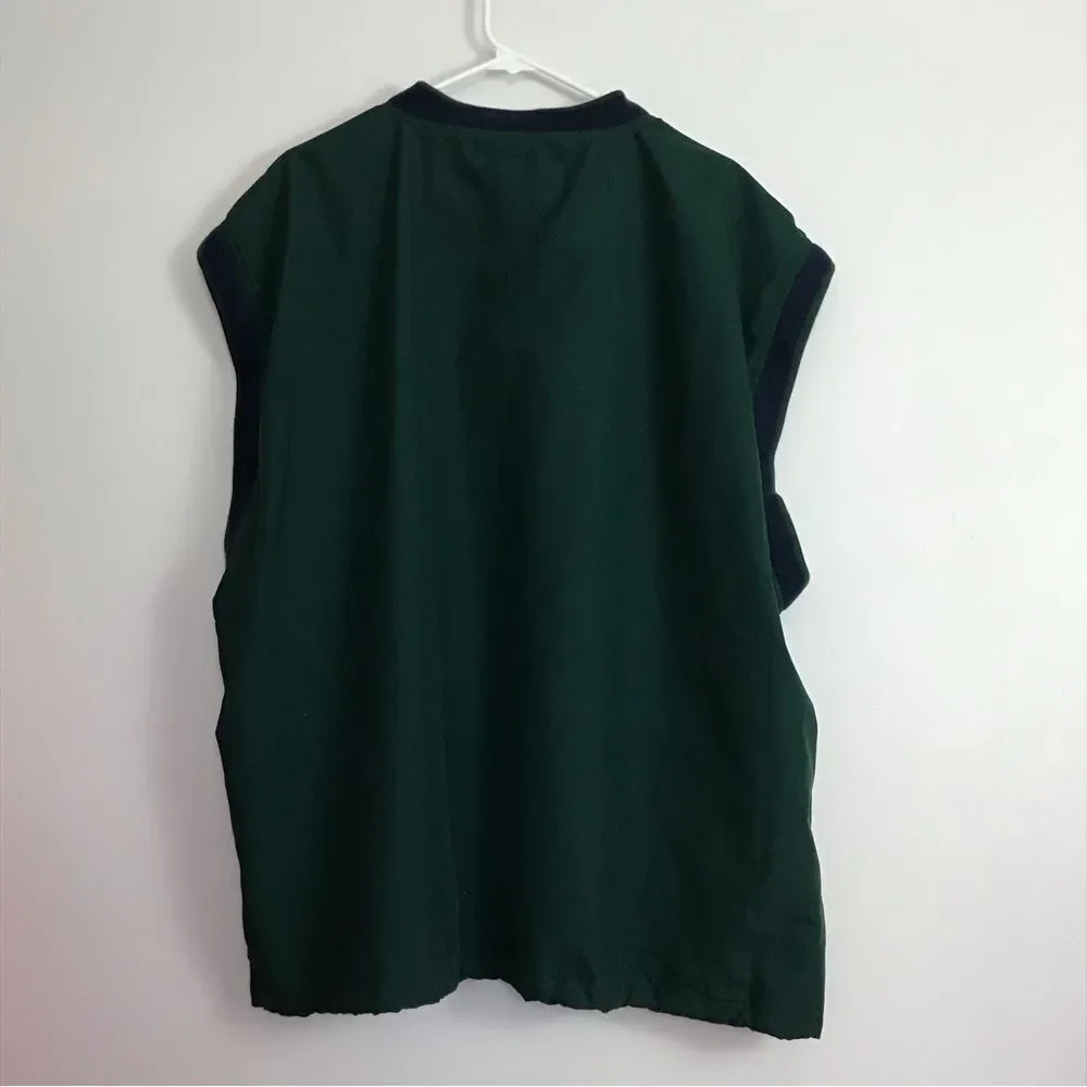 Vintage Hartwell ViaSport Green/Navy Blue V Neck Golf Vest Men's Sz 2XL
